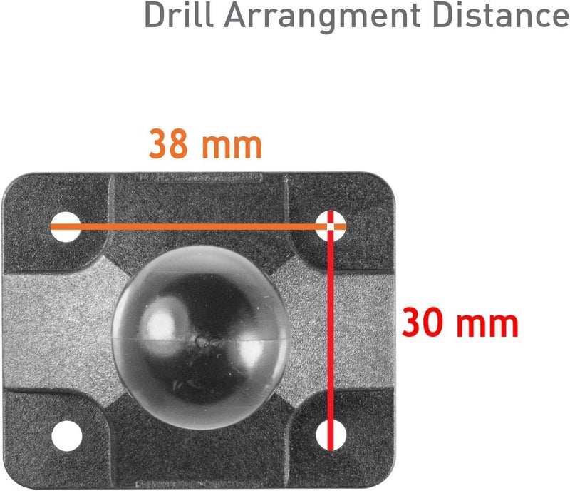iBOLT 25mm / 1 inch Composite AMPS Adapter Plate for Industry Standard Dual Ball Socket mounting arms,25mm Composite,IBPB-33880 - Image 4