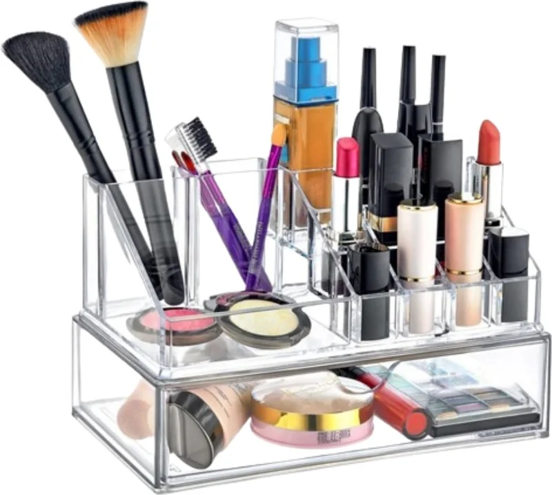 Piev Lipstick Nail Polish Brush Makeup Jewelry Organizer Drawer Organizer