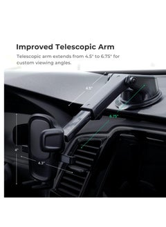 iOttie iOttie Easy One Touch 5 Dashboard & Windshield Universal Car Mount Phone Holder Desk Stand with Suction Cup Base and Telescopic Arm for iPhone, Samsung, Google, Huawei, Nokia, other Smartphones  - Image 4