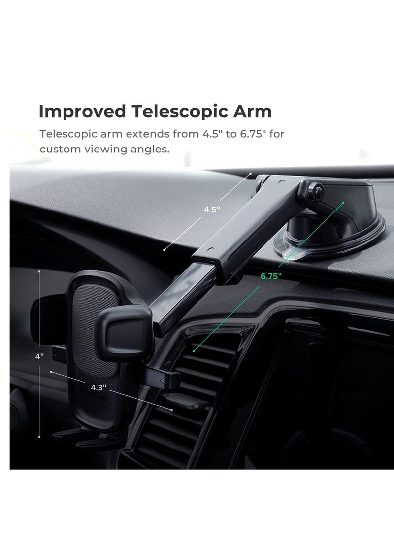 iOttie iOttie Easy One Touch 5 Dashboard & Windshield Universal Car Mount Phone Holder Desk Stand with Suction Cup Base and Telescopic Arm for iPhone, Samsung, Google, Huawei, Nokia, other Smartphones  - Image 4
