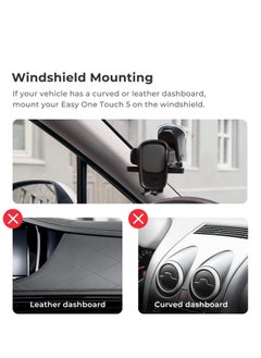 iOttie iOttie Easy One Touch 5 Dashboard & Windshield Universal Car Mount Phone Holder Desk Stand with Suction Cup Base and Telescopic Arm for iPhone, Samsung, Google, Huawei, Nokia, other Smartphones  - Image 5