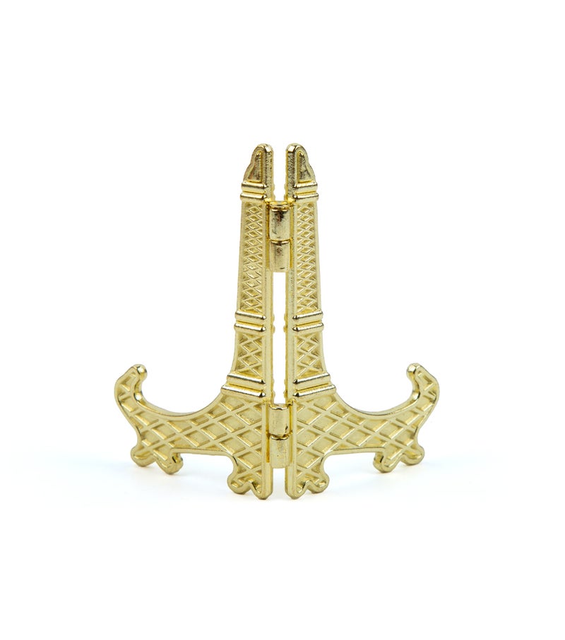 Daiso Interior Easel Stand, Gold, Decorative Metal Display Easel for Frames, Artwork, Photos, Plates & Home Décor - Image 3
