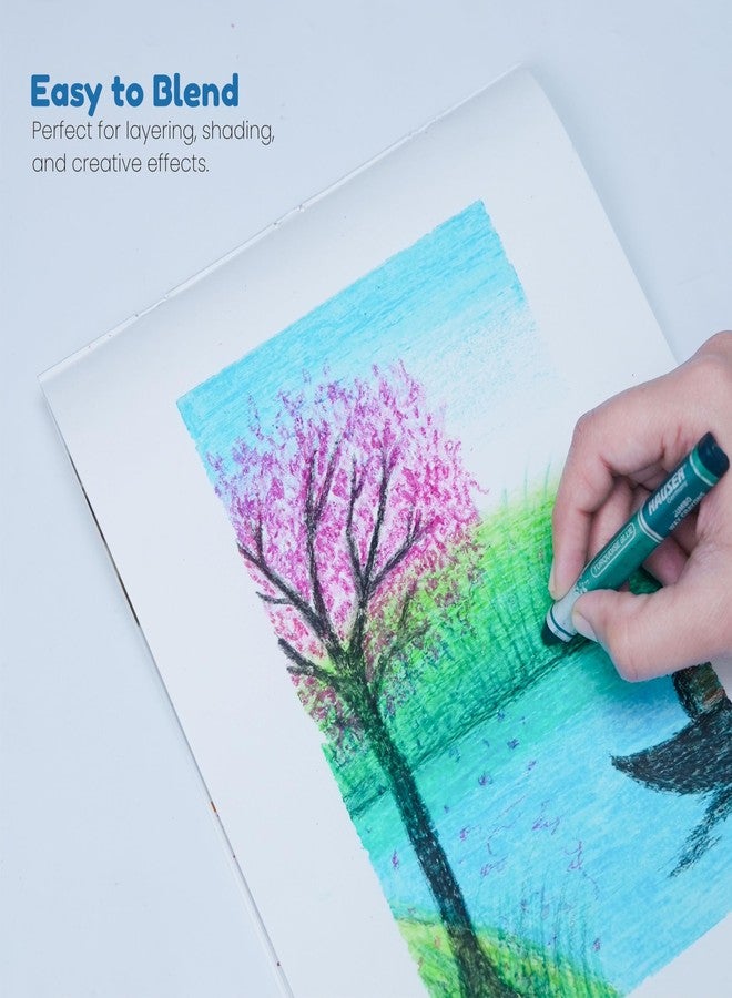 HAUSER ARTZ JUMBO WAX CRAYONS - 24 COLORS | Non Toxic Crayons | Extra Long Wax Crayons, Pack Of 2 (48 PCS) - Image 5