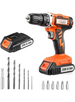 Impact Cordless Drill 20V Set With 2 Lithium Ion Batteries 1300Mah 13 Piece Accessories And Kitbox Electric Drill Rotary Hammer Drill For Concrete Metal And Wood Drilling - pzsku/Z6072761384C2341278CCZ/45/_/1740671812/095bf0e7-7dd1-4d54-9a1e-3add1881f36b