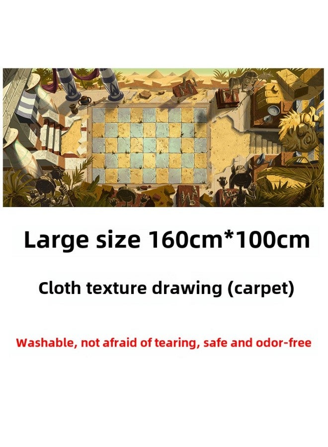 Plant Wars Map Accessories Non-slip Mouse Pad Map Generation Paper Map Cloth Texture Parent-child Interactive Map-Color:160 * 100CM Large Mysterious Egyptian Carpet Cloth Map (bag)  - Image 1