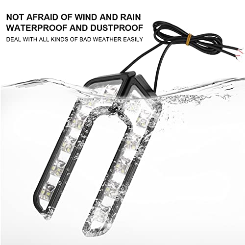 EOHMAK LED Daytime Running Light Kits 2PCS 12V L Shaped Driving Lamp Daytime Running Fog Light Durable Waterproof Car LED Lamp - Image 5