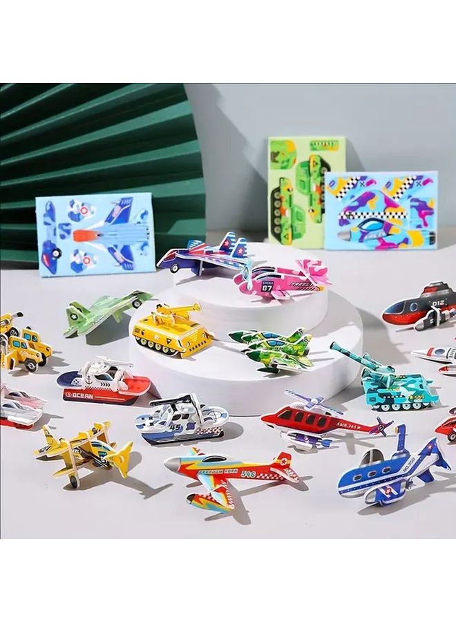 120 Pcs 3D Puzzle Craft Paper Set 30 Ocean 30 Animal 30 Dinosaur 30 Airplane 30 Tank Hands On Educational Toy Birthday Gift - Image 4