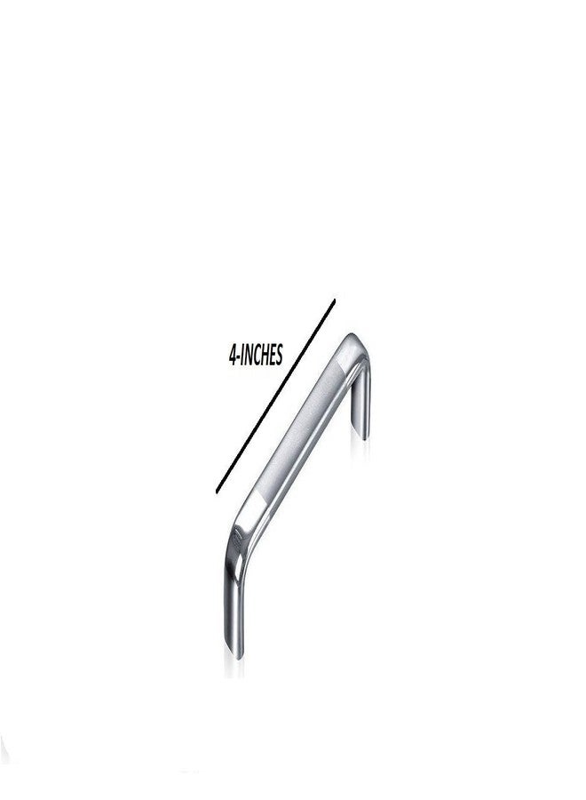 A & Y Traders Stainless Steel Oval D Drawer or Cabinet Handles Pack of 6 with Bolts (4 Inch, Chrome Finish) - Image 2