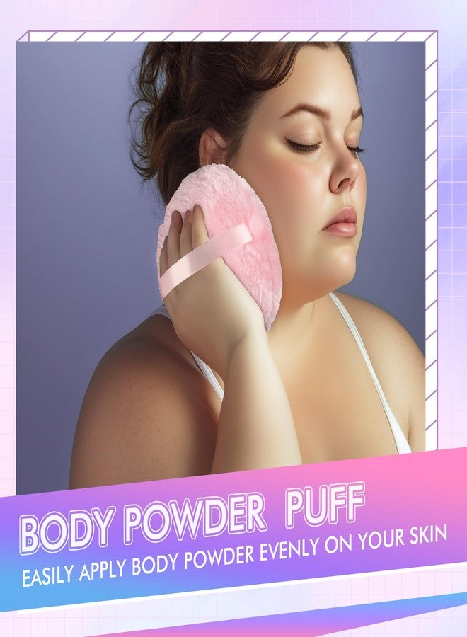 WSYUB Powder Puff, 5.12 Inch Powder Puff for Body Powder, Large Loose Soft Velour Body Powder Puff and Container - Image 5