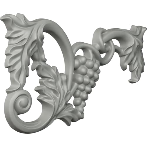 Ekena Millwork 12 5/8"W x 6 3/4"H x 1"P Large Grape and Leaf Onlay, Right - Image 2