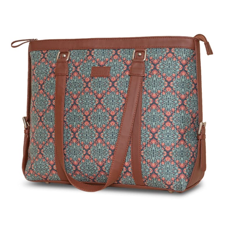 ZOUK حقيبة لابتوب أنيقة للمكتب | حقيبة توت للنساء تناسب حتى 15.6 بوصة | حقيبة يد للنساء | حقيبة يد من جلد نباتي | للاستخدام اليومي والسفر - Image 5