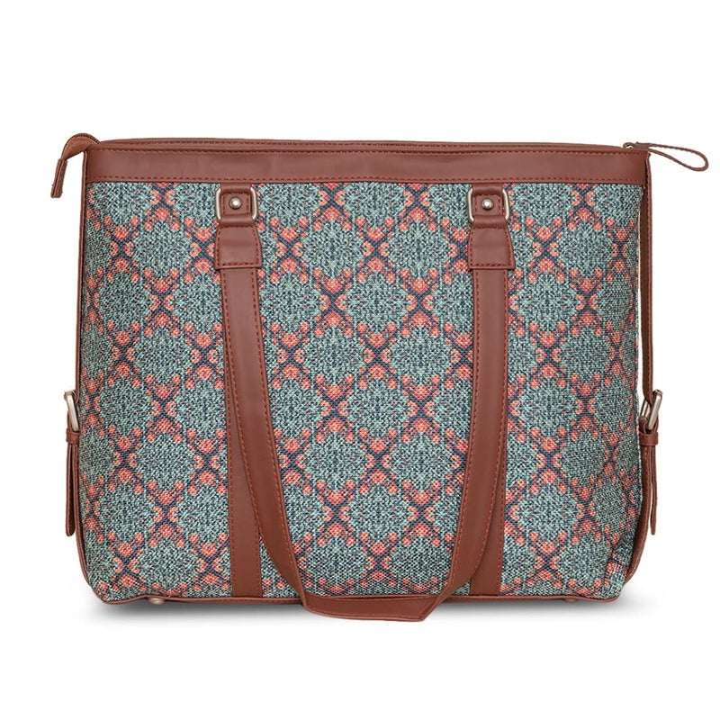 ZOUK حقيبة لابتوب أنيقة للمكتب | حقيبة توت للنساء تناسب حتى 15.6 بوصة | حقيبة يد للنساء | حقيبة يد من جلد نباتي | للاستخدام اليومي والسفر - Image 4