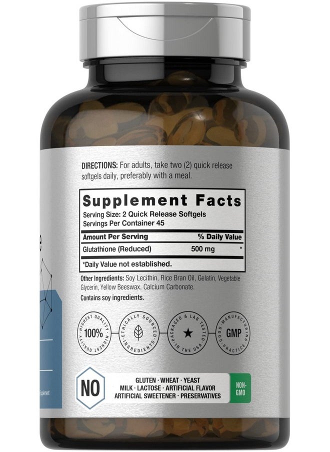 Horbäach - Liposomal Glutathione Softgels ; 500Mg ; 90 Count ; Nongmo & Gluten Free Supplement ; By Horbaach - Image 1