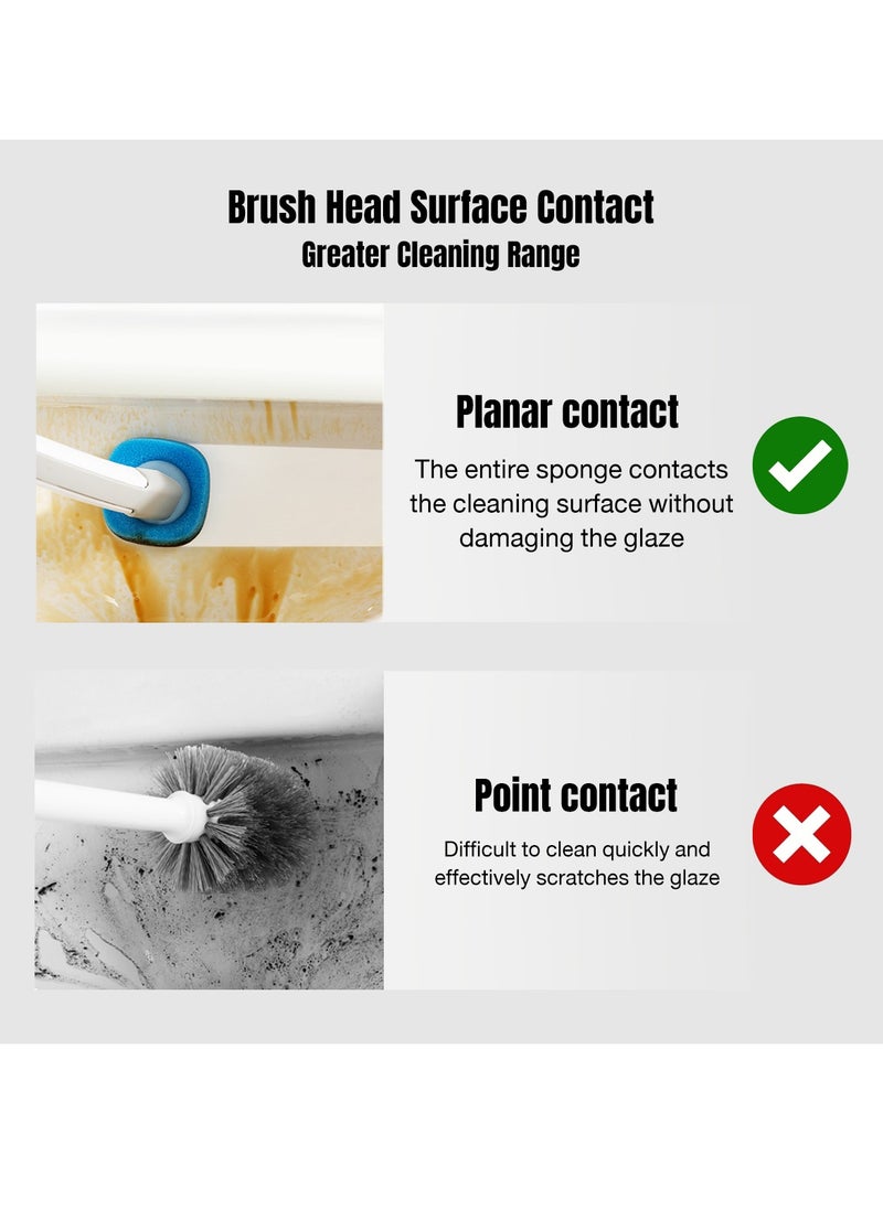 Generic Refill of 8 Premium Bathroom Scrubbers with Disposable Cleaning Pads, Toilet Brush, Bathroom Scrubber to Reduce Odor and Dirt  - Image 3