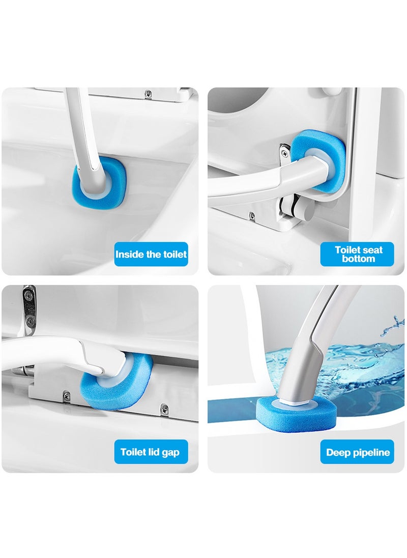 Generic Refill of 8 Premium Bathroom Scrubbers with Disposable Cleaning Pads, Toilet Brush, Bathroom Scrubber to Reduce Odor and Dirt  - Image 5