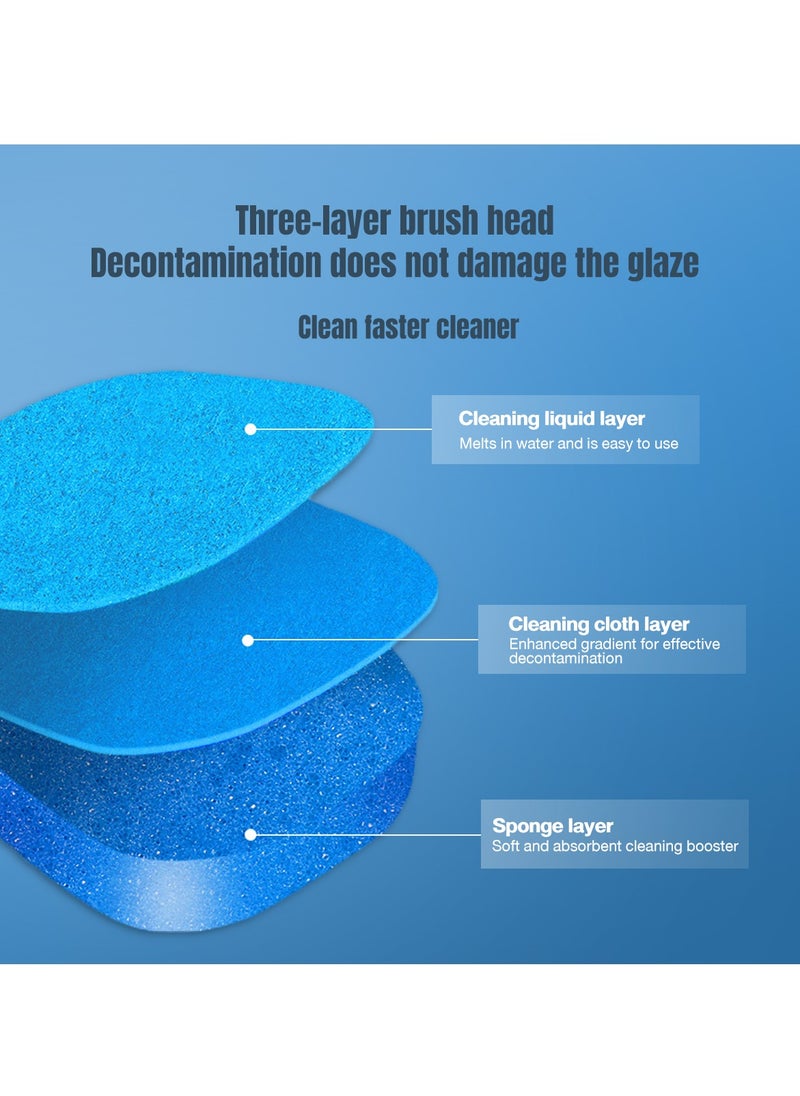 Generic Refill of 8 Premium Bathroom Scrubbers with Disposable Cleaning Pads, Toilet Brush, Bathroom Scrubber to Reduce Odor and Dirt  - Image 4