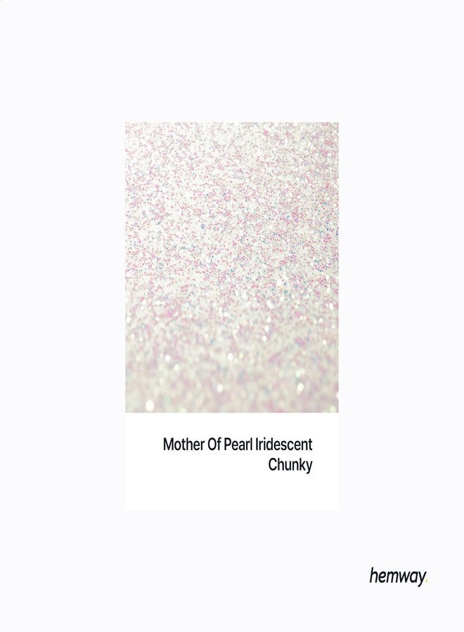 Hemway Eco Friendly Biodegradable Glitter 100g / 3.5oz Bio Cosmetic Safe Sparkle Vegan for Face, Eyeshadow, Body, Hair, Nail and Festival Makeup, Craft - 1/40" 0.025" 0.6mm - Mother of Pearl - Image 2