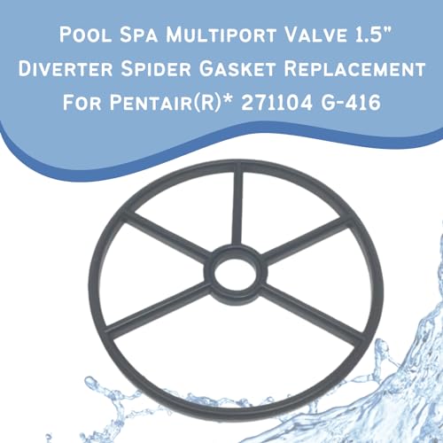 Southeastern Accessory Pool Spa Multiport Valve 1.5" Diverter Spider Gasket Replacement for Pentair(R)* 271104 G-416 | 5-1/4" Outside Diameter, 3/4" Inside Diameter Center Hole, 1/4" Gasket Thickness - Image 2