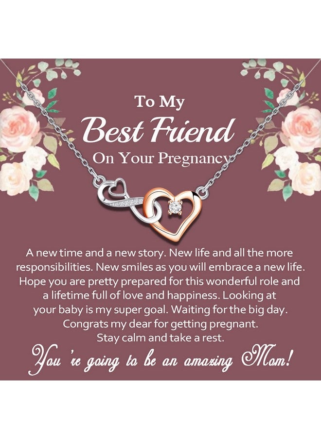 MYOSPARK New Mom Gift Necklace To My Best Friend On Your Pregnancy Message Card Jewelry Pregnancy Announcement Gift For Best Friend (Your Pregnancy Card Nl) - Image 1