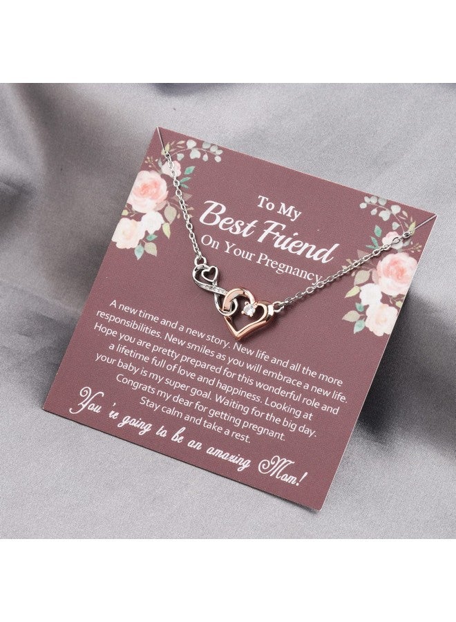 MYOSPARK New Mom Gift Necklace To My Best Friend On Your Pregnancy Message Card Jewelry Pregnancy Announcement Gift For Best Friend (Your Pregnancy Card Nl) - Image 4