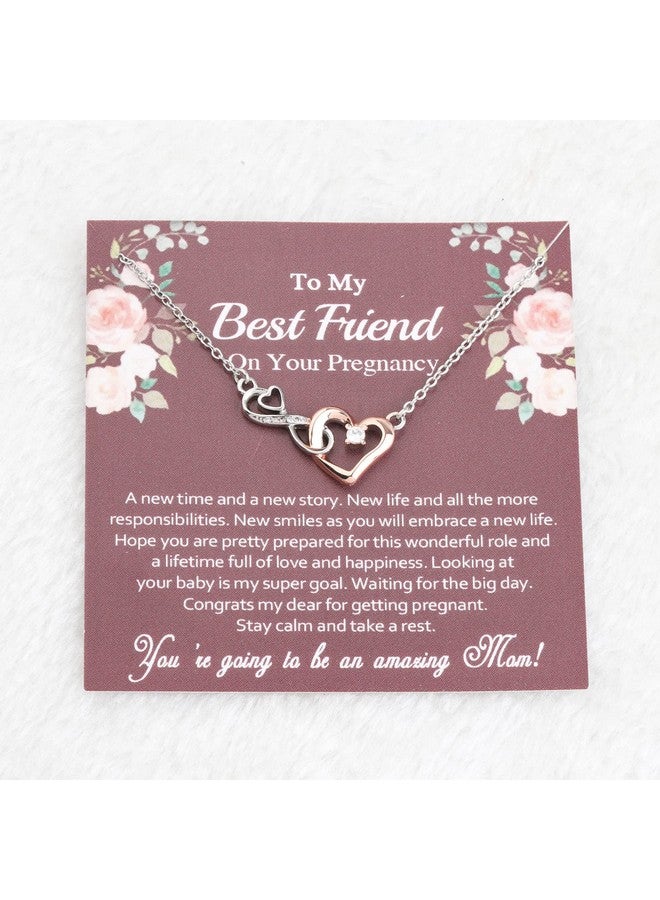 MYOSPARK New Mom Gift Necklace To My Best Friend On Your Pregnancy Message Card Jewelry Pregnancy Announcement Gift For Best Friend (Your Pregnancy Card Nl) - Image 3