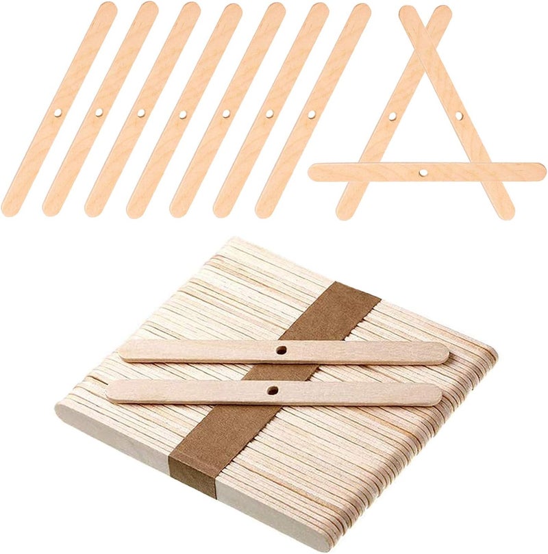BEADNOVA Candle Wick Holders for Candle Making Wooden Wick Holder 50 pcs Centering Device Bar for DIY Making - Image 1