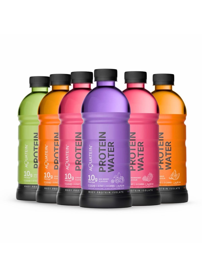 AQUATEIN Aquatein 10G Protein Water Variety Pack, 500ml, 12 Pack Bottles  - Image 5