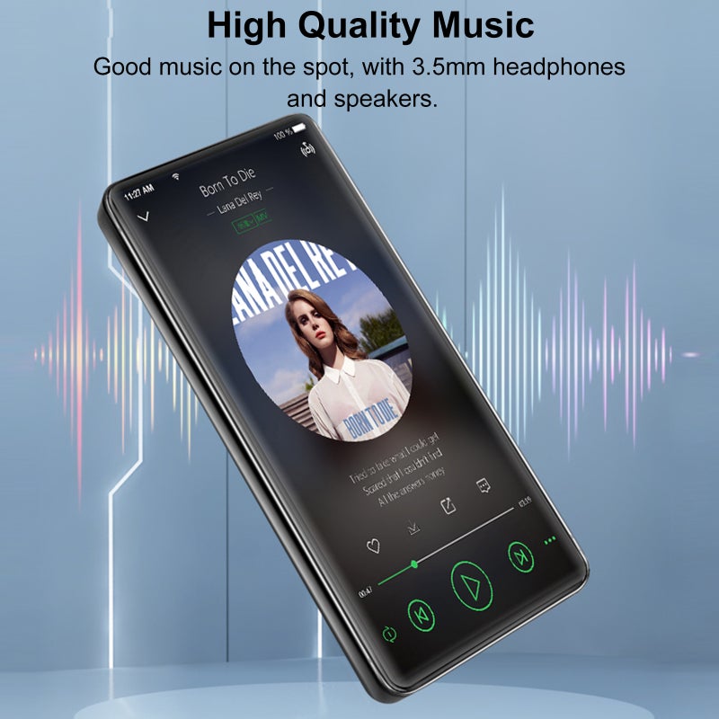 Portable Bluetooth Speaker: BT5.0 Technology, Compact Zinc Alloy Shell, 16GB Storage + TF Slot - 3.5Inch IPS Screen, Lossless Audio Support, Multi-Function Mp3 Player for On-the-Go Music, E-Book and O - Image 5
