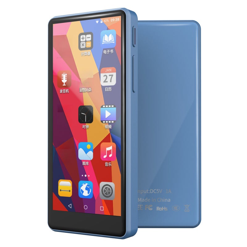 Portable Bluetooth Speaker: BT5.0 Technology, Compact Zinc Alloy Shell, 16GB Storage + TF Slot - 3.5Inch IPS Screen, Lossless Audio Support, Multi-Function Mp3 Player for On-the-Go Music, E-Book and O - Image 1