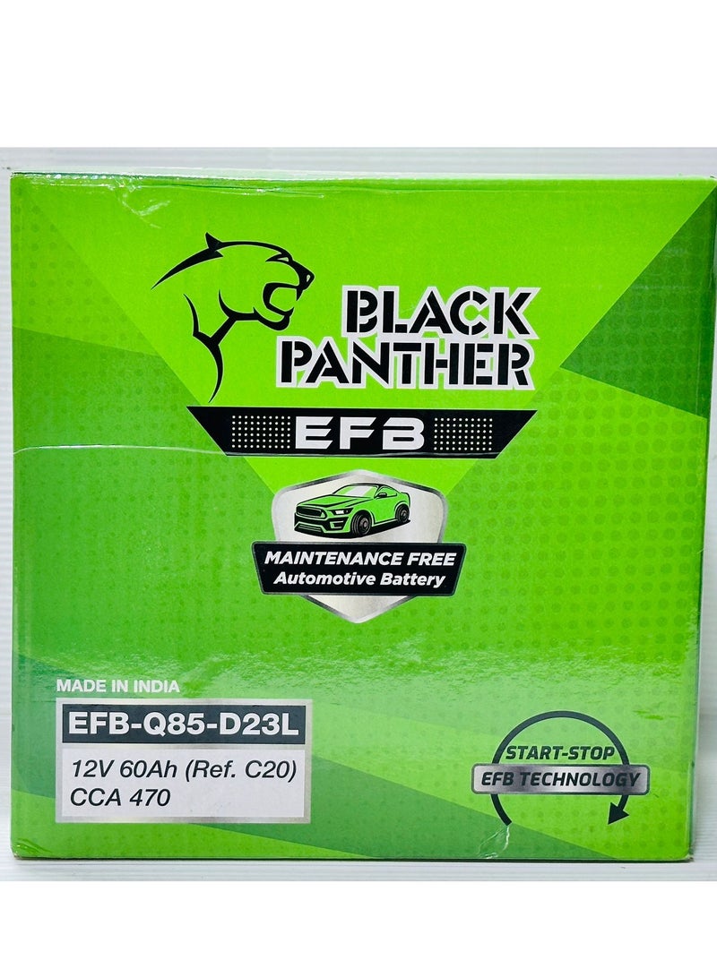 بلاك بانثر بطارية سيارة 12 فولت 60 أمبير 85D23L - Image 1
