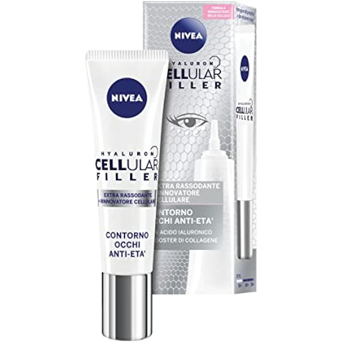 Nivea Cellular Expert Filler Eye & Lip Contour Anti-Ageing 15 ml, Firming Cream, Anti-Wrinkle and Filler with Hyaluronic Acid and Pure Folic Acid - Image 1