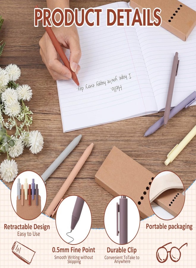 Maitys 24 Pack Thank You Gifts for Employees Bulk, Kraft Paper Gift Boxes with 6 Black Ballpoint Pens Each, Appreciation Gifts for Teachers, Nurses, Office Staff, Coworkers, Clients(Morandi - Image 4