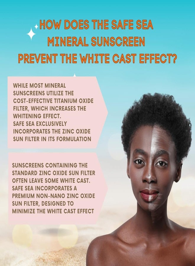 Safe Sea Zinc Oxide Sunscreen SPF50 | Clear Mineral Face Sunscreen Without White Cast | Anti-Jellyfish Sting Protective Lotion | Coral Reef Safe | Travel Size - 2Oz (60ml), Pack of 3 - Image 3