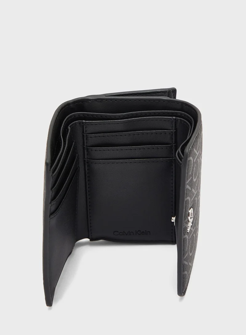 CALVIN KLEIN Logo Detailed Flap Over Wallet