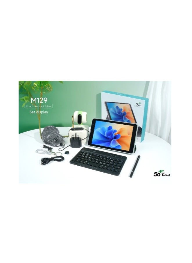 REBENUO - M129 tablet 8-inch screen 8GB RAM 512GB storage space supports 5G Wi-Fi connection latest version (green) - Image 1