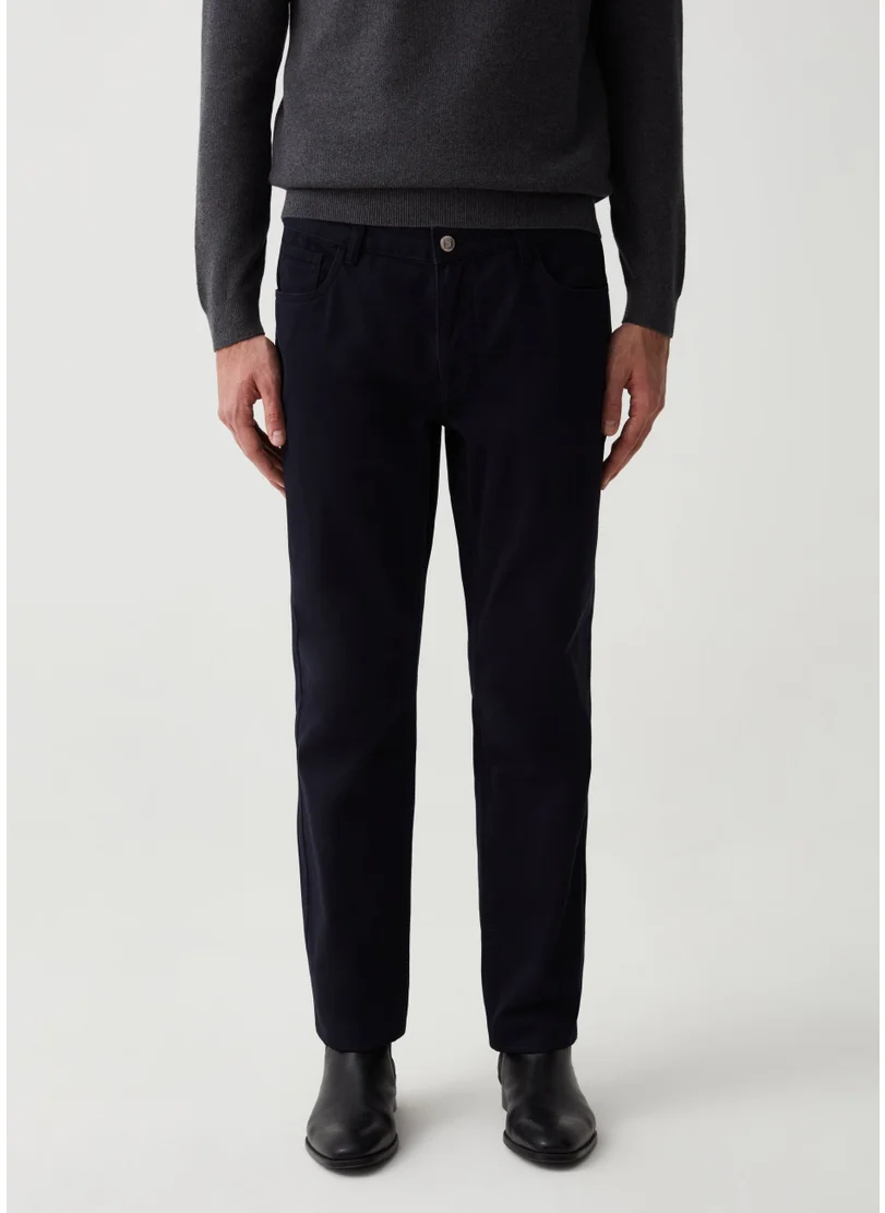 او في اس Regular-Fit Trousers With Five Pockets