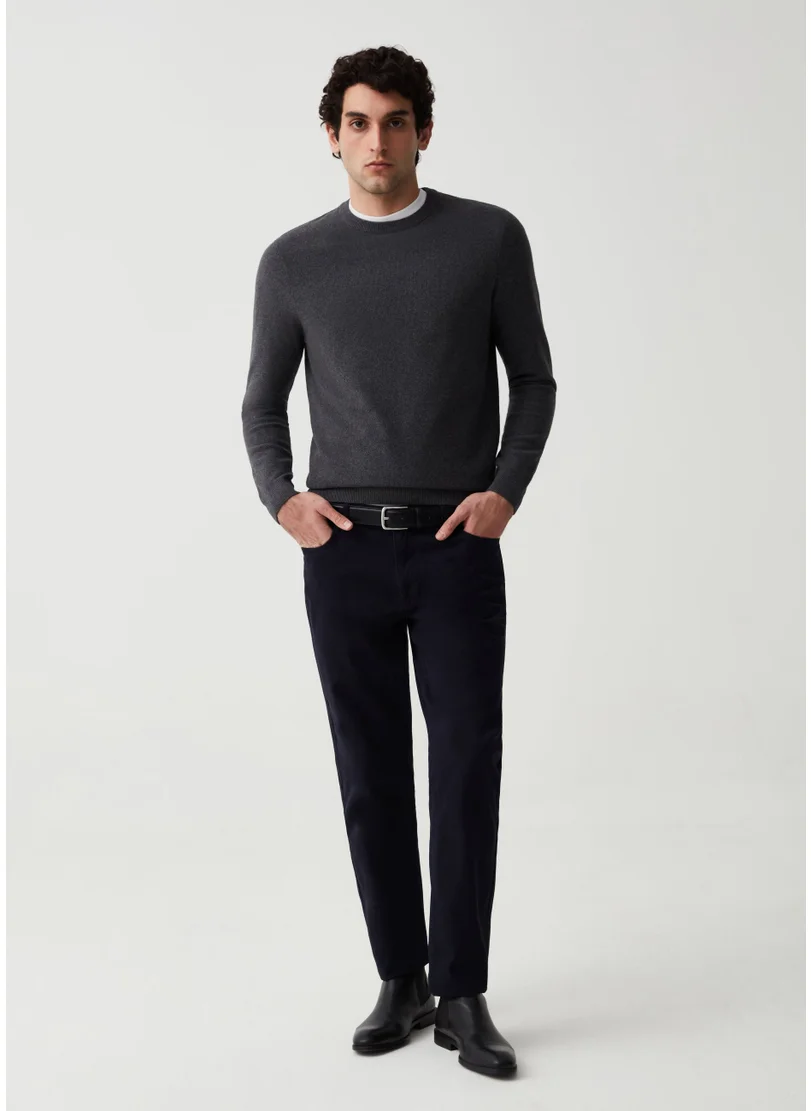 او في اس Regular-Fit Trousers With Five Pockets