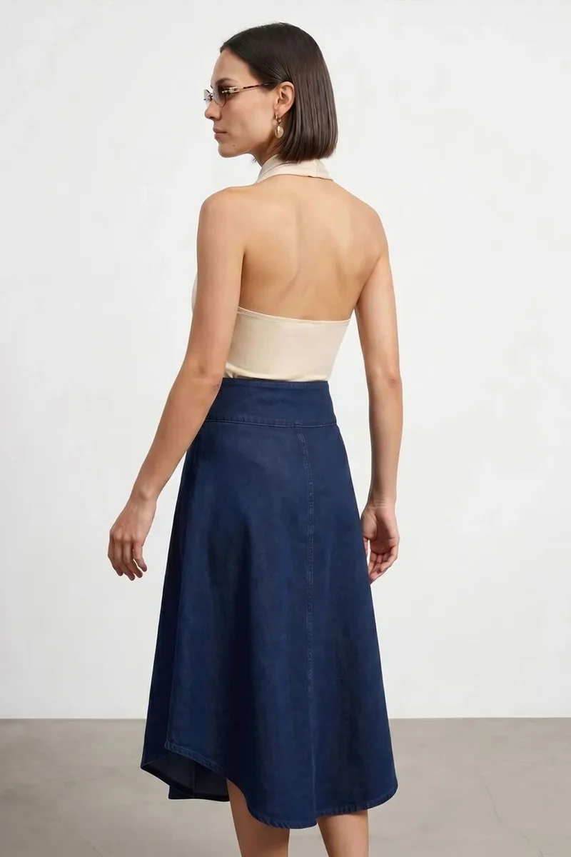Dilvin Stone Natural DILVIN Fitted Sleeveless Cowl Neck Blouse for Women | Best Price UAE