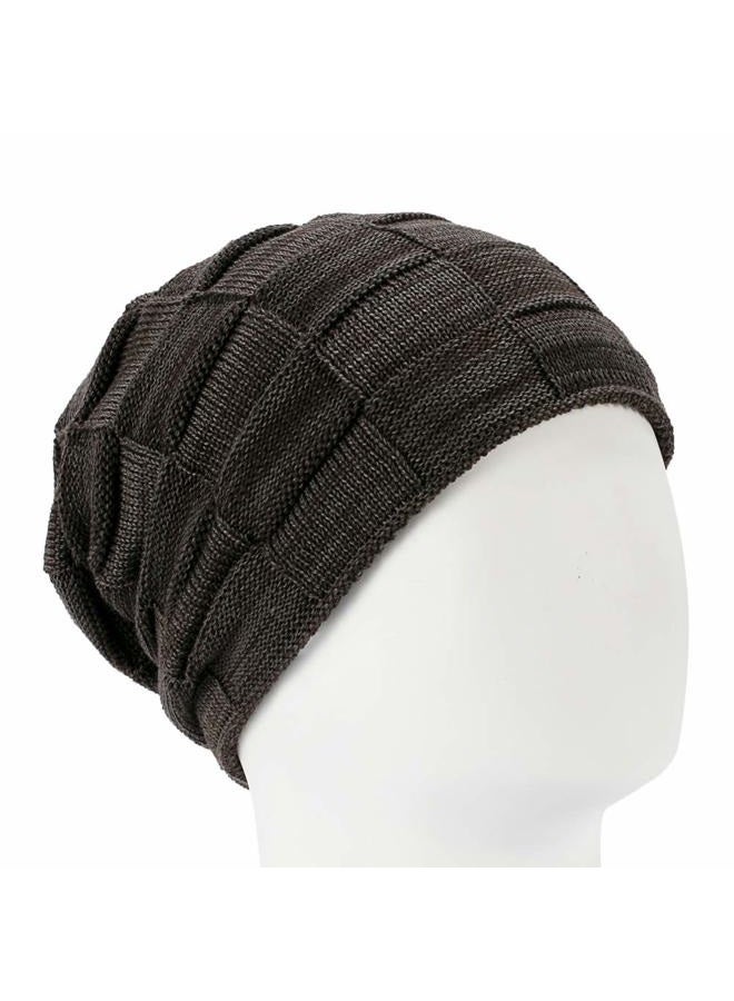 Vgogfly 2 Packs Slouchy Beanie for Men Winter Hats for Guys Cool Beanies Mens Lined Knit Warm Thick Skully Stocking Binie Hat…, Navy / Coffee, One size - Image 4