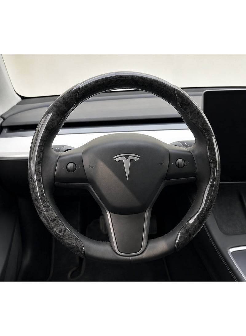 SolidX Steering Wheel Cover Carbon Fiber Black Style - Image 5