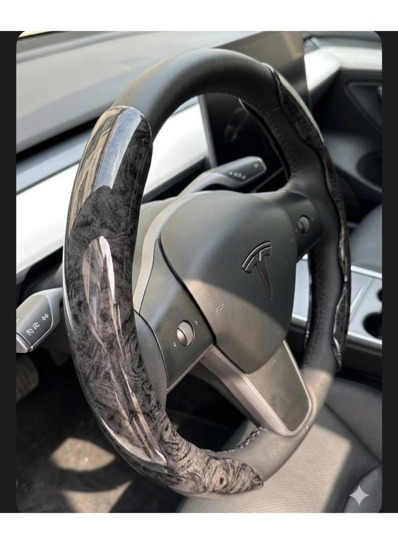 SolidX Steering Wheel Cover Carbon Fiber Black Style - Image 2