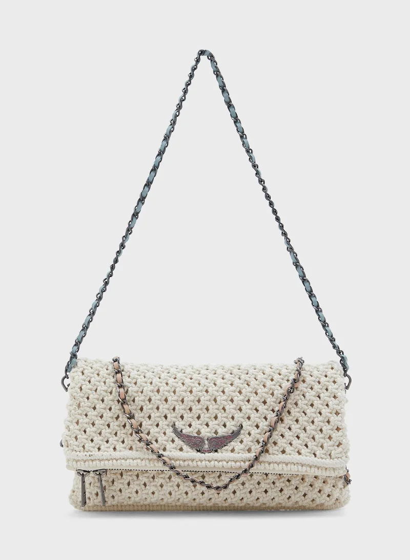 ZADIG & VOLTAIRE Rock Macrame Clutch Bag