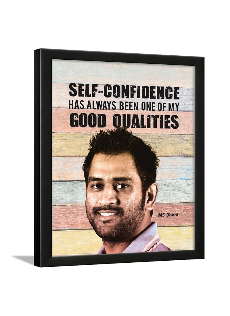 Chaka Chaundh Chaka Chaundh Dhoni Frame for Wall MS Dhoni Poster with Frame Dhoni Framed Poster Dhoni Quotes Framed 136 X 106 Inches 
