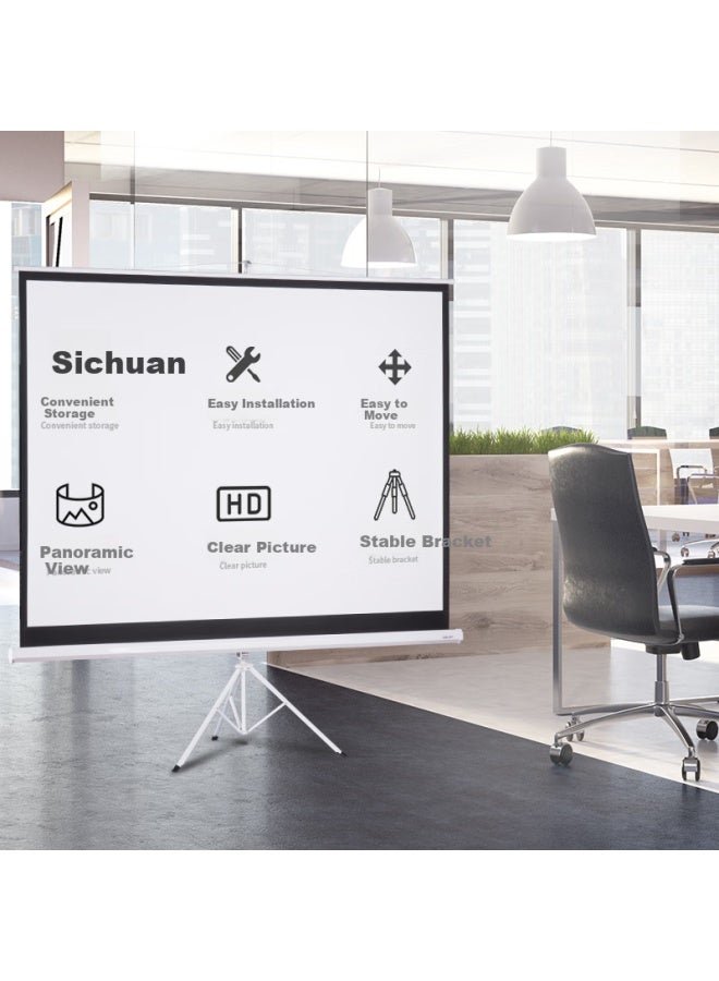 Deli (deli) 100-inch 4:3 Projector Projection Screen Bracket, Compatible With Nut Pro, Xgimi, And Dangbei, Simple Home And Office Projector Screen 50491 - Image 2