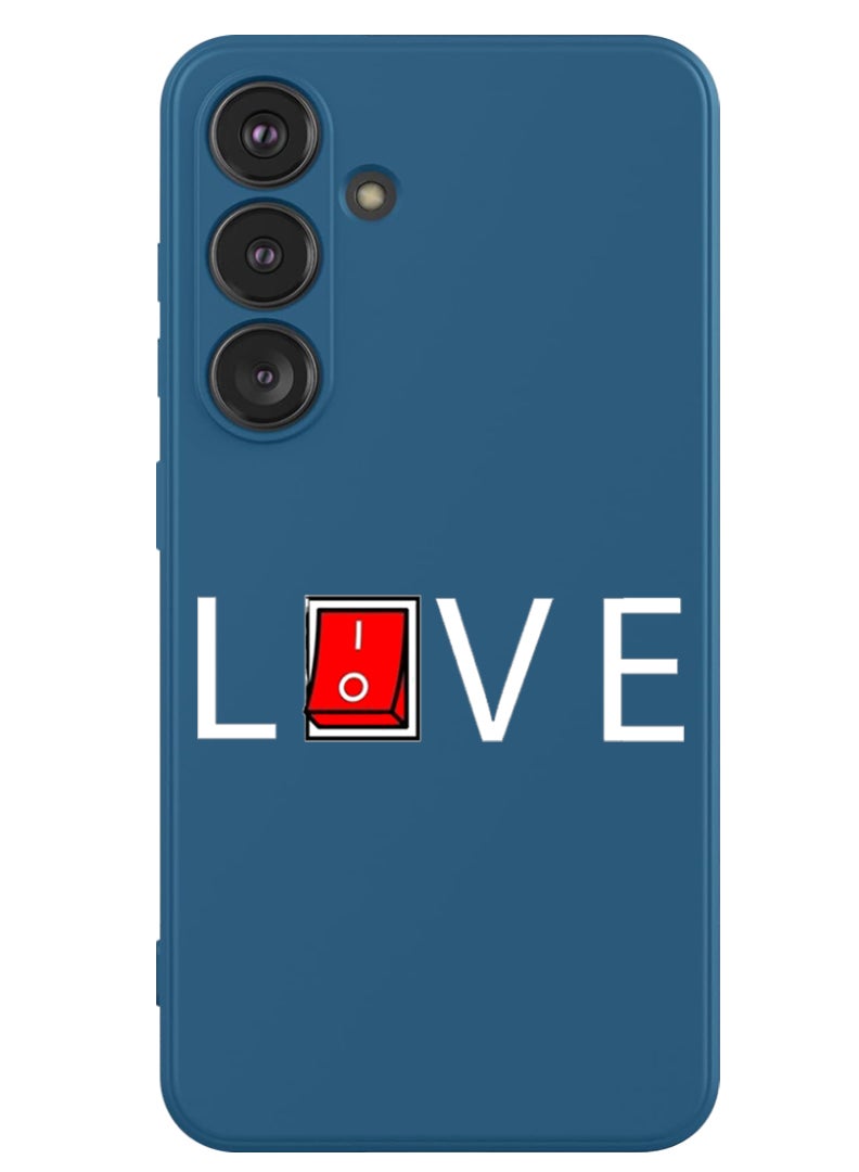 Theodor Protective Slim Fit Case Liquid Silicone Cover with Full Body Protection Anti-Scratch Shockproof Case For Samsung Galaxy S24 (Blue) - Live - Image 1