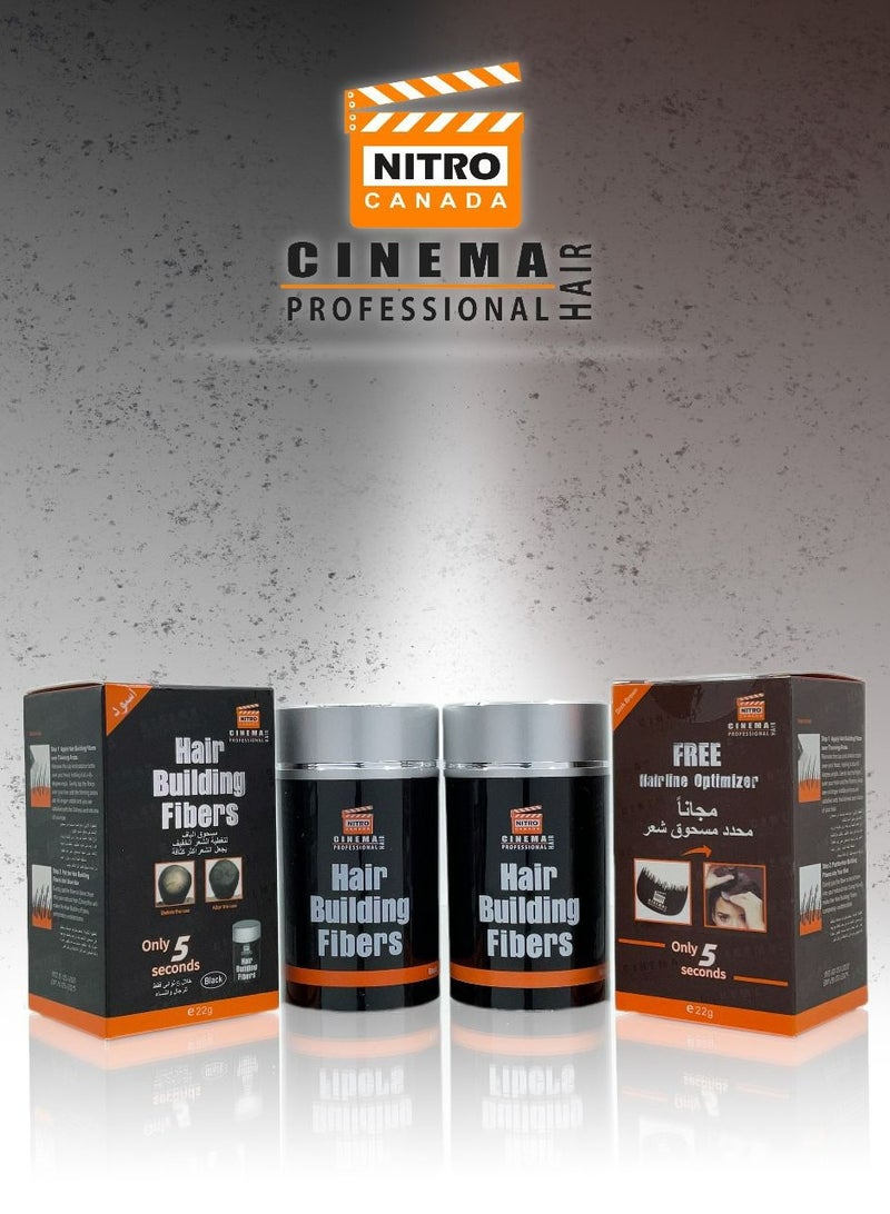 نيترو كندا ألياف بناء الشعر الأسود 22 جم - Image 2