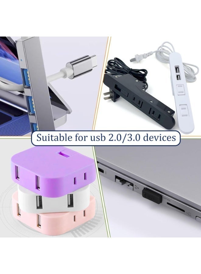 jaexest 20 قطعة من أغطية منافذ USB المصنوعة من السيليكون باللون الأسود، واقيات USB المضادة للغبار، وسدادات من السيليكون لمنافذ USB من النوع A، وسدادات للواجهة الأنثوية لمنافذ USB - Image 4
