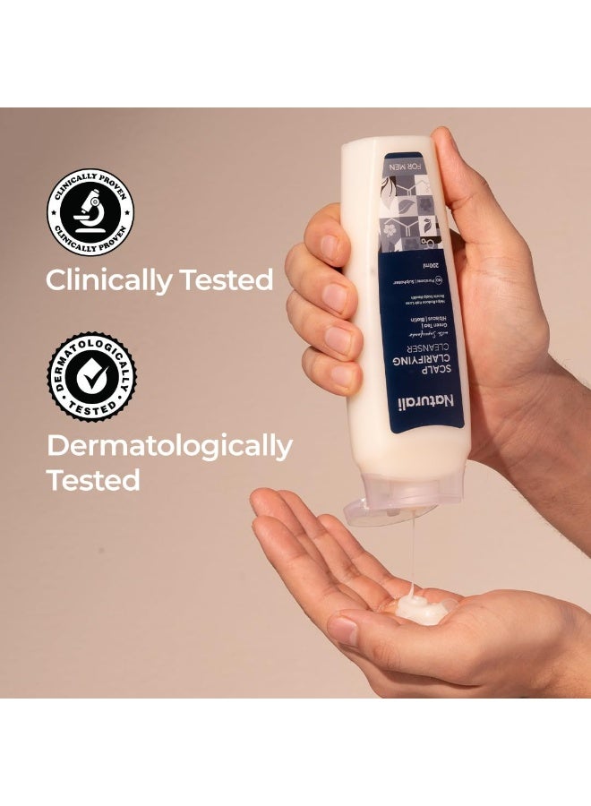 طبيعي شامبو ناتشورالي المضاد للقشرة لفروة الرأس للرجال | بالشاي الأخضر والكركديه والبيوتين | يقلل من تساقط الشعر والقشرة | شامبو يومي خالي من الكبريتات للرجال | 200 مل - Image 4