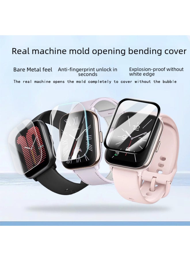 Generic - Applicable To Huami Active Watch Film PMMA Composite Hot Bending Full Screen TPU Water Coagulation Amazfit Protective Soft Film-Color:TPU Hydrogel Film (easy To Tear) Two Pieces-Size:Huami Active - Image 1