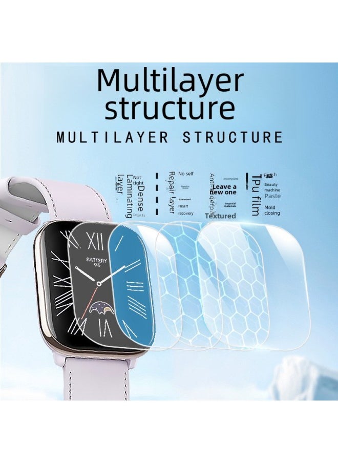 Generic - Applicable To Huami Active Watch Film PMMA Composite Hot Bending Full Screen TPU Water Coagulation Amazfit Protective Soft Film-Color:TPU Hydrogel Film (easy To Tear) Two Pieces-Size:Huami Active - Image 1